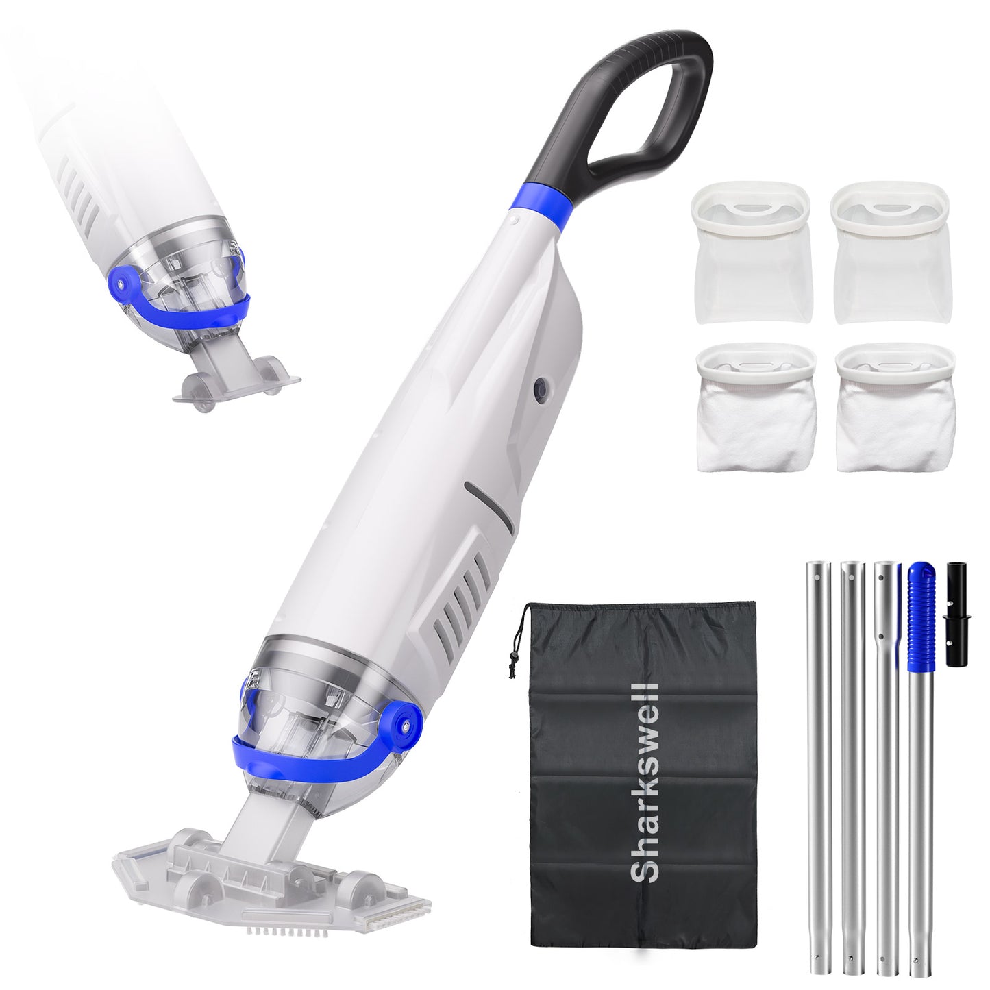 Sharkswell Pool Vacuum White