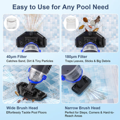 Sharkswell Pool Vacuum grey