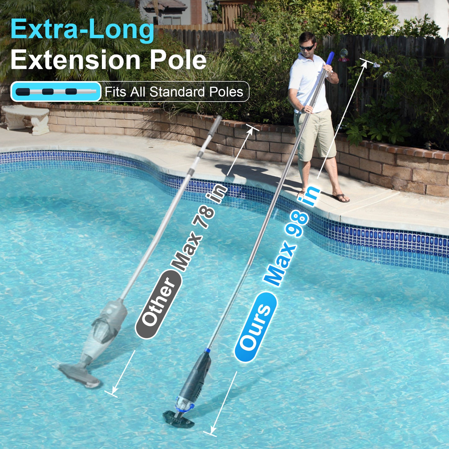 Sharkswell Pool Vacuum grey